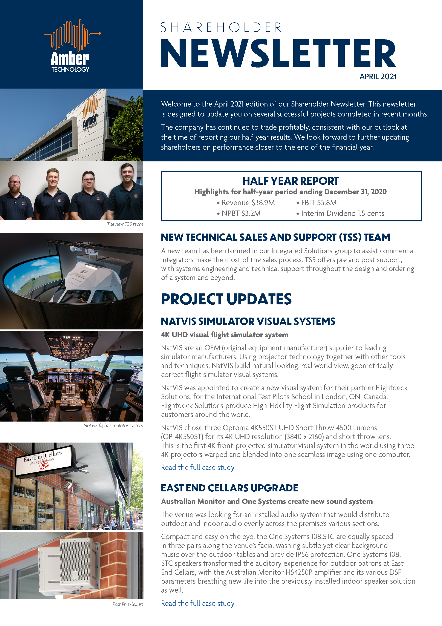 Shareholder Newsletter April 2021